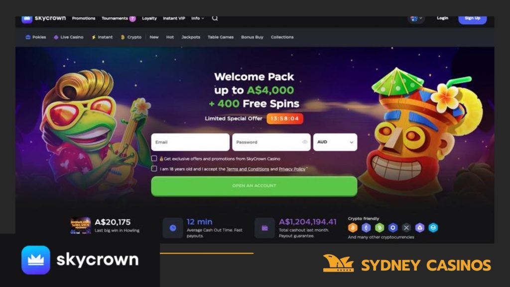 Welcome Package and Other Bonuses from Sky Crown