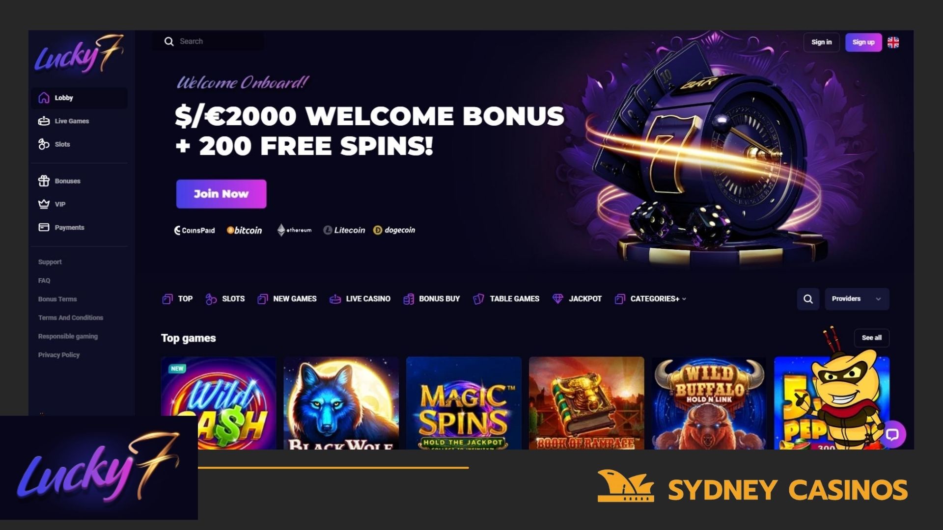 Lucky7even Casino Review: Bonuses, Design and Games